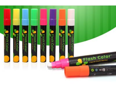 Меловой маркер на водной основе Flash Color 6мм - Набор 8 цветов купить в интернет-магазине «Берегиня» Украина