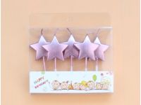 Свічки на торт. Зірки - 5шт 2