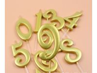 Свечи на торт. Цифры Золото 2