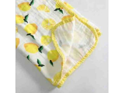 Марлевая муслиновая пеленка Двойная 120*120 - Лимон купить в интернет-магазине «Берегиня» Украина