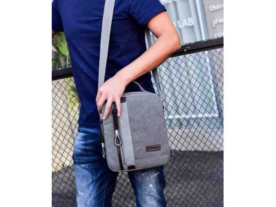 Мужская сумка барсетка из хлопка K002 песочная купить в интернет-магазине «Берегиня» Украина