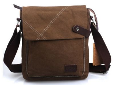 Мужская сумка барсетка из хлопка K009 коричневая купить в интернет-магазине «Берегиня» Украина