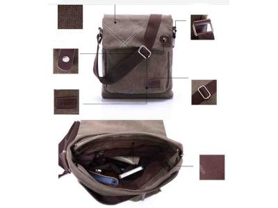 Мужская сумка барсетка из хлопка K009 черная купить в интернет-магазине «Берегиня» Украина