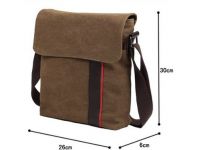 Мужская сумка барсетка из хлопка K014 коричневая купить в интернет-магазине «Берегиня» Украина 2