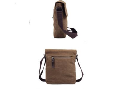 Мужская сумка барсетка из хлопка K014 коричневая купить в интернет-магазине «Берегиня» Украина