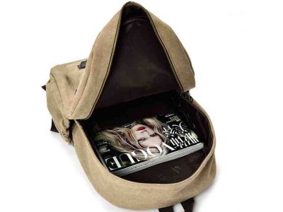Рюкзак из хлопка K011 коричневый купить в интернет-магазине «Берегиня» Украина